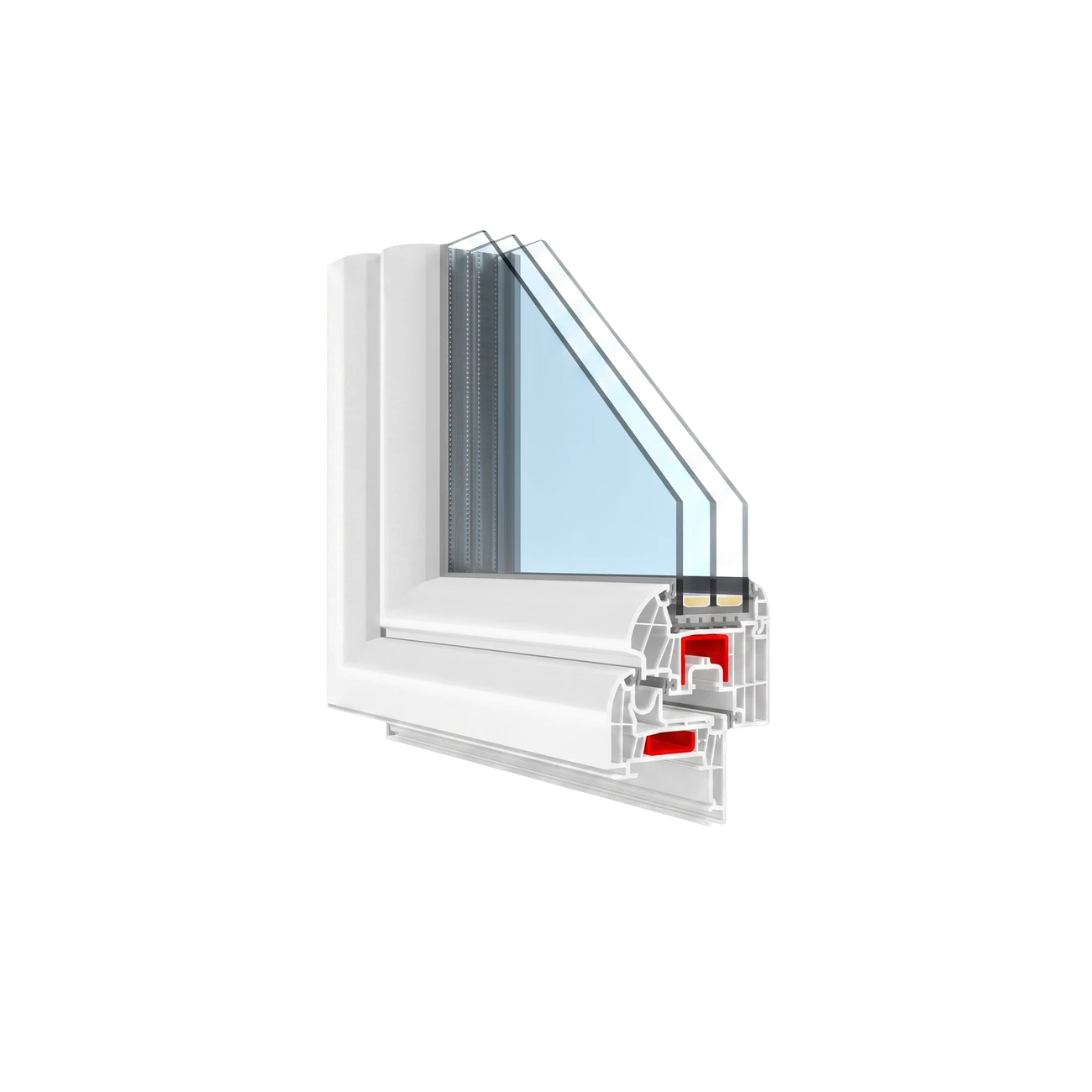 Coupe de l'angle T-Classic Plus RENO — vitrage 3-vitrage