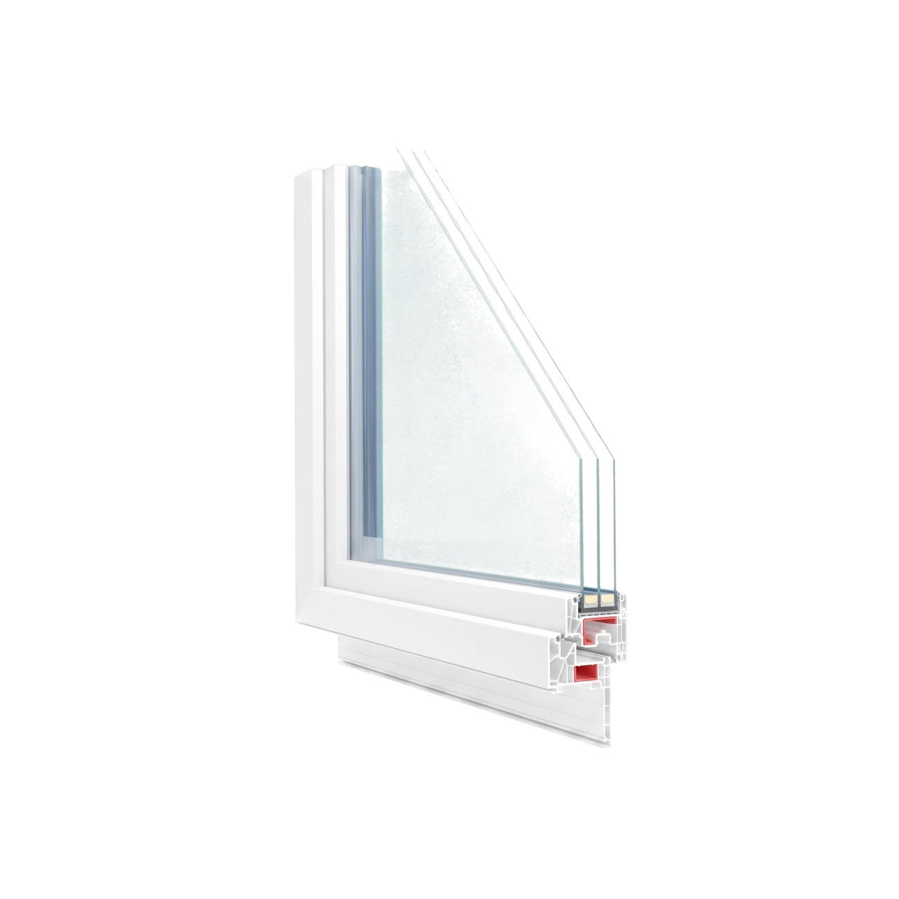Coupe de l'angle T-Perfekt RENO — vitrage 3-vitrage